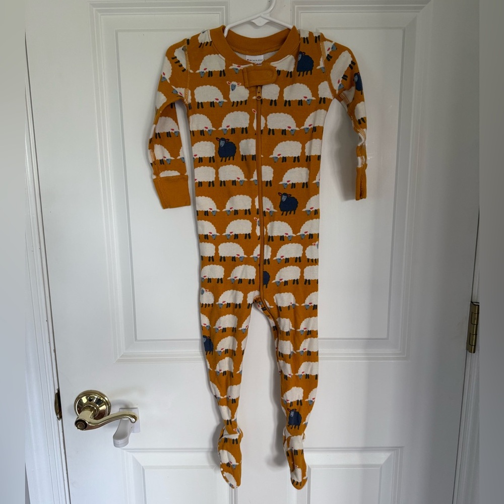 Hanna Andersson Orange Sheep Footies